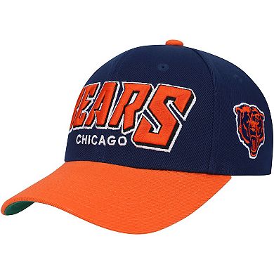 Youth Mitchell & Ness Navy/Orange Chicago Bears Shredder Adjustable Hat