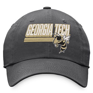 Men's Top of the World Charcoal Georgia Tech Yellow Jackets Slice Adjustable Hat