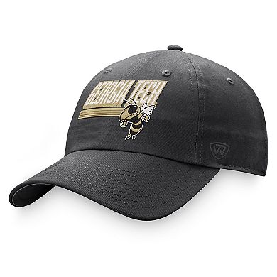 Men's Top of the World Charcoal Georgia Tech Yellow Jackets Slice Adjustable Hat