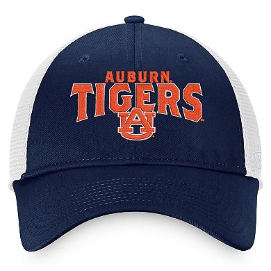 Men's Top of the World Navy Auburn Tigers Breakout Trucker Snapback Hat