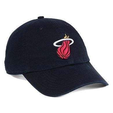 Men's '47 Black Miami Heat Clean Up Adjustable Hat
