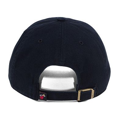 Men's '47 Black Miami Heat Clean Up Adjustable Hat