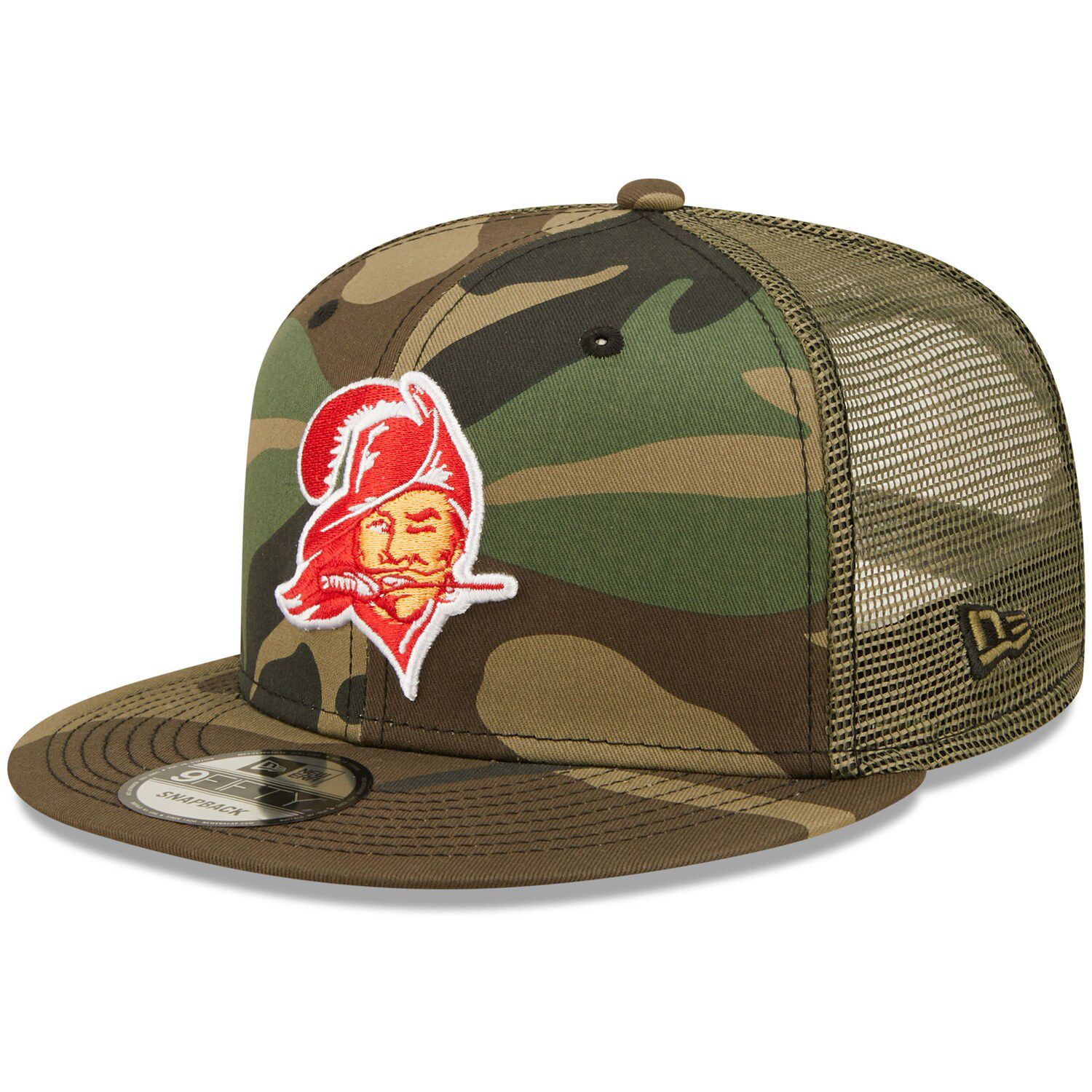 Tampa Bay Buccaneers New Era Trucker 9FIFTY Snapback Hat - Camo/Olive