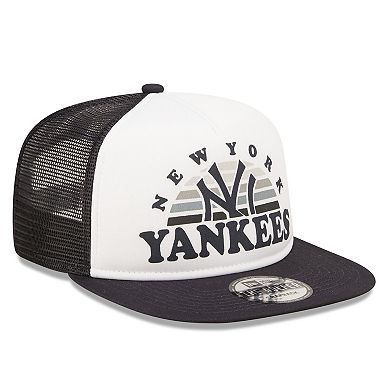 Men's New Era White/Navy New York Yankees Gradient Golfer 9FIFTY Snapback Hat