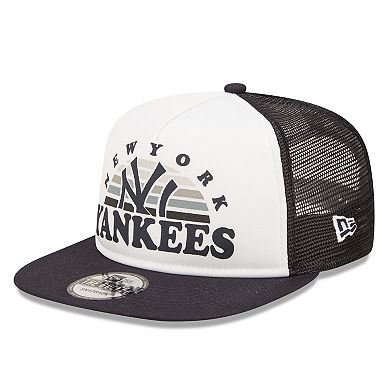 Men's New Era White/Navy New York Yankees Gradient Golfer 9FIFTY Snapback Hat