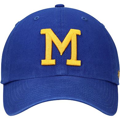 Men's '47 Royal Milwaukee Brewers 1970 Logo Cooperstown Collection Clean Up Adjustable Hat