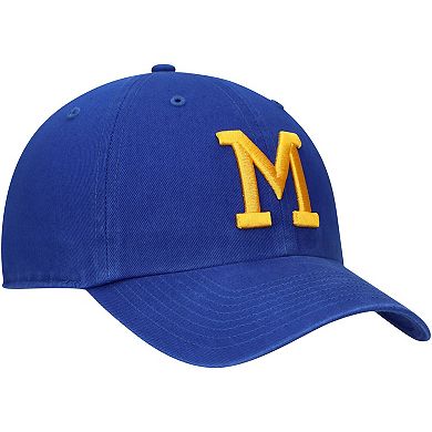 Men's '47 Royal Milwaukee Brewers 1970 Logo Cooperstown Collection Clean Up Adjustable Hat