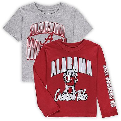 Preschool Crimson/Heather Gray Alabama Crimson Tide Game Day T-Shirt Combo Pack