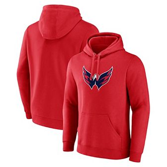 Men's Red Washington Capitals Primary Logo Pullover Hoodie