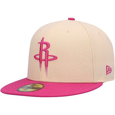 Men's New Era Orange/Pink Houston Rockets Passion Mango 59FIFTY Fitted Hat