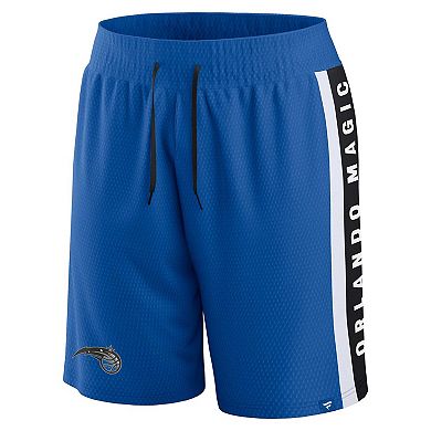 Men's Fanatics Branded Blue Orlando Magic Referee Iconic Mesh Shorts