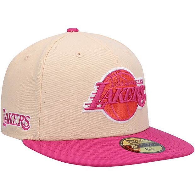 Los Angeles Lakers New Era Icon Pink Undervisor 59FIFTY Fitted Hat