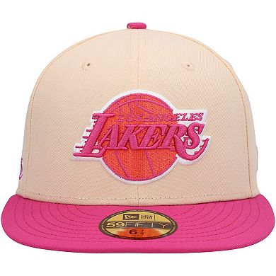 Men's New Era Orange/Pink Los Angeles Lakers Passion Mango 59FIFTY Fitted Hat