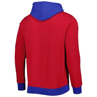 Men's Mitchell & Ness Red Buffalo Bills Big Face 5.0 Pullover Hoodie