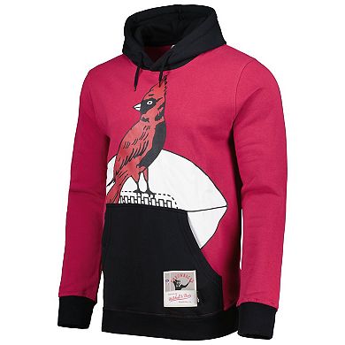 Men's Mitchell & Ness Cardinal Arizona Cardinals Big Face 5.0 Pullover Hoodie