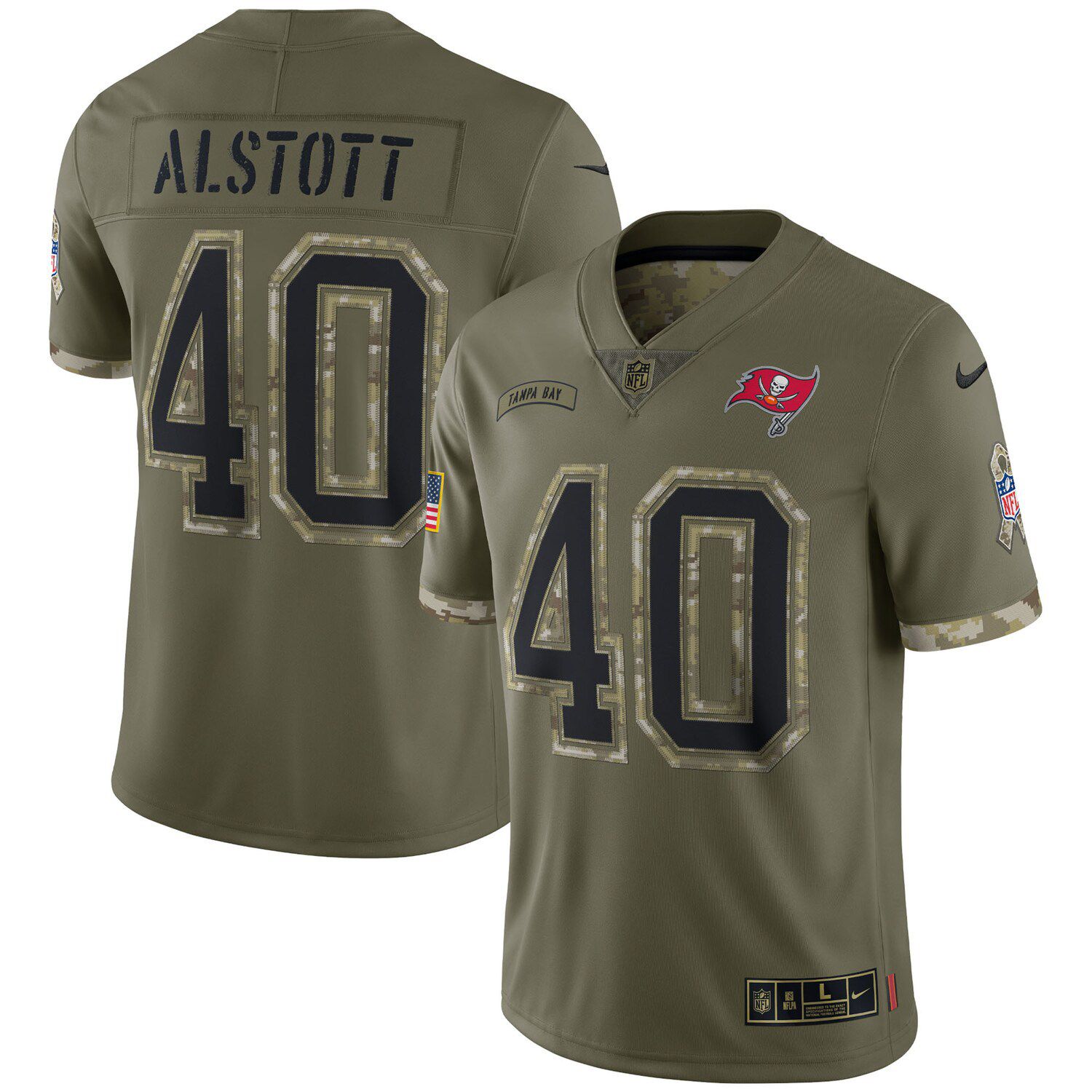 Youth San Francisco 49ers Nick Bosa Nike Olive 2021 Salute To Service Game  Jersey