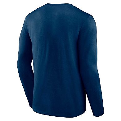 Men's Fanatics Branded Deep Sea Blue Seattle Kraken Skate Or Die Long Sleeve T-Shirt