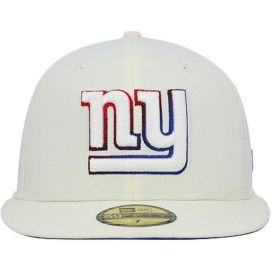 Men's New Era Cream New York Giants Chrome Dim 59FIFTY Fitted Hat