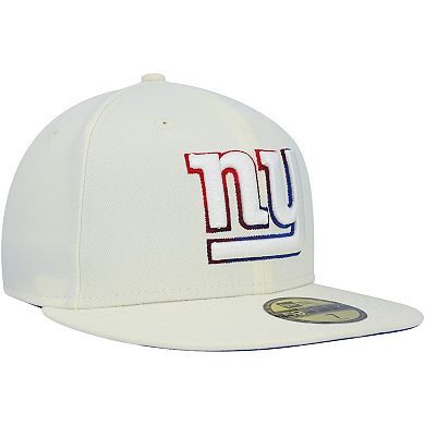Men's New Era Cream New York Giants Chrome Dim 59FIFTY Fitted Hat