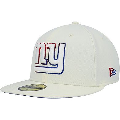 Men's New Era Cream New York Giants Chrome Dim 59FIFTY Fitted Hat
