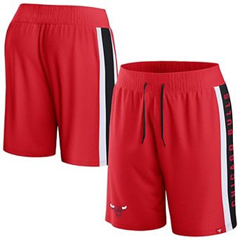 Men's Fanatics Branded Red Chicago Bulls Referee Iconic Mesh Shorts