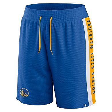 Men's Fanatics Branded Royal Golden State Warriors Referee Iconic Mesh Shorts