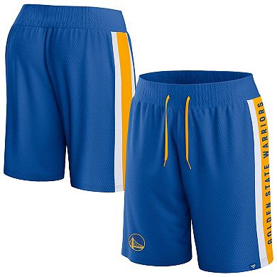 Men's Fanatics Branded Royal Golden State Warriors Referee Iconic Mesh Shorts