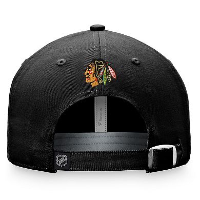 Women's Fanatics Branded Black  Chicago Blackhawks Breakaway Adjustable Hat