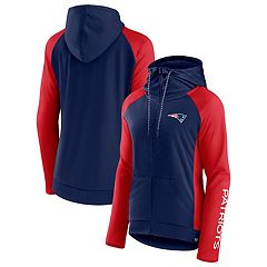 Women's Fanatics New England Patriots Retro Red outlets Full Zip Hoodie Size Large