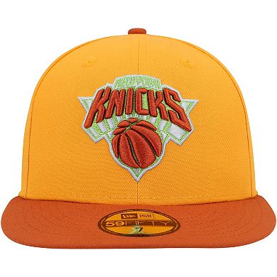 Men's New Era  Gold/Rust New York Knicks 59FIFTY Fitted Hat
