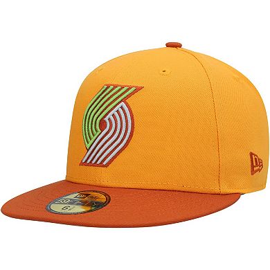 Men's New Era Gold/Rust Portland Trail Blazers 59FIFTY Fitted Hat