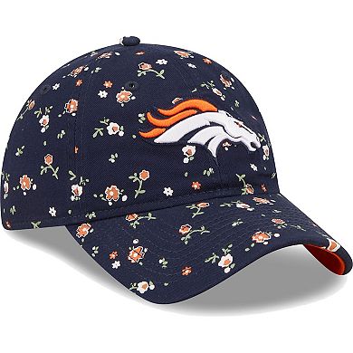 Women's New Era Navy Denver Broncos  Floral 9TWENTY Adjustable Hat