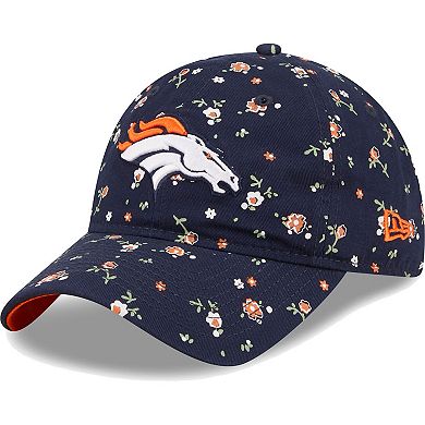 Women's New Era Navy Denver Broncos  Floral 9TWENTY Adjustable Hat