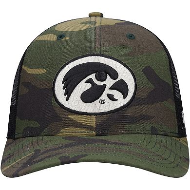 Men's '47 Camo/Black Iowa Hawkeyes Team Logo Trucker Snapback Hat