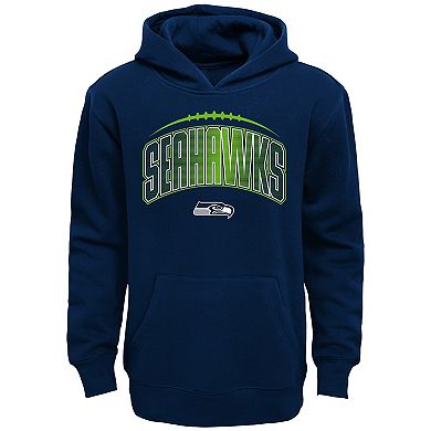 Toddler College Navy/Heather Gray Seattle Seahawks Double-Up Pullover Hoodie & Pants Set