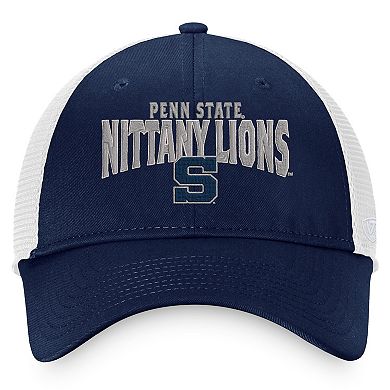 Men's Top of the World Navy/White Penn State Nittany Lions Breakout Trucker Snapback Hat