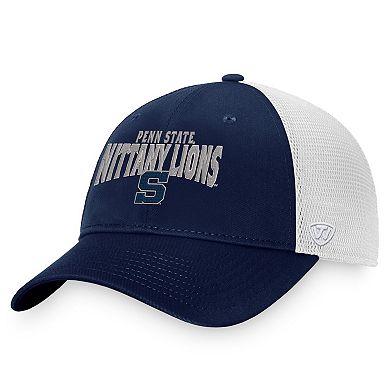 Men's Top of the World Navy/White Penn State Nittany Lions Breakout Trucker Snapback Hat