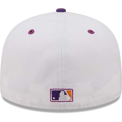 Men's New Era White/Purple New York Yankees 2000 World Series Grape Lolli 59FIFTY Fitted Hat