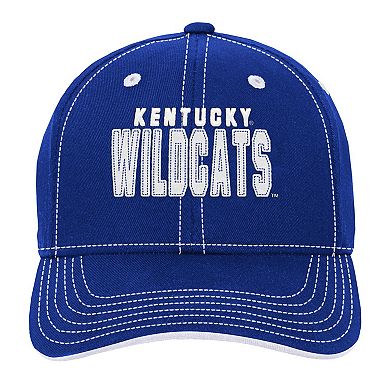 Youth Royal Kentucky Wildcats Old School Slouch Adjustable Hat