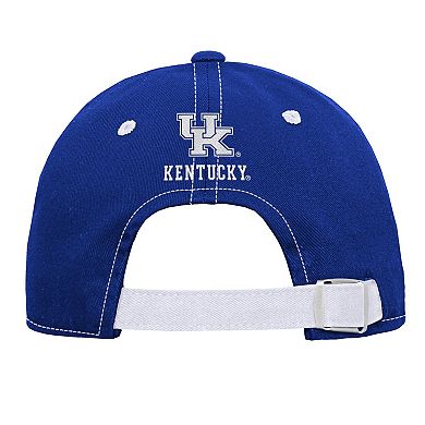 Youth Royal Kentucky Wildcats Old School Slouch Adjustable Hat