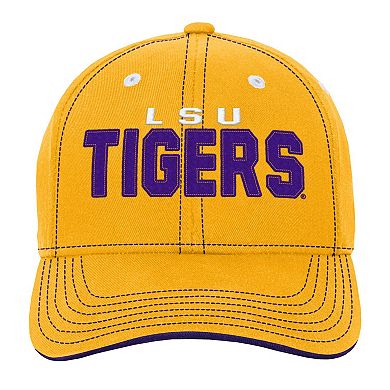 Youth Gold LSU Tigers Old School Slouch Adjustable Hat