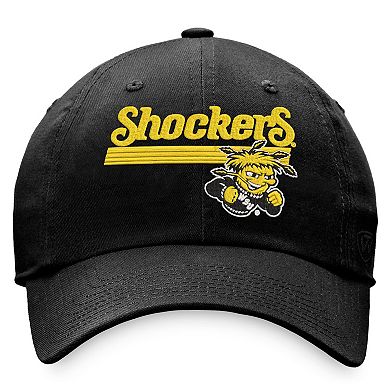 Men's Top of the World Black Wichita State Shockers Slice Adjustable Hat