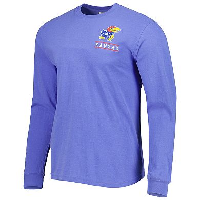Men's Royal Kansas Jayhawks Circle Campus Scene Long Sleeve T-Shirt