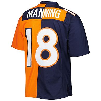 Men's Mitchell & Ness Peyton Manning Navy/Orange Denver Broncos 2015 Split Legacy Replica Jersey