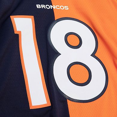 Men's Mitchell & Ness Peyton Manning Navy/Orange Denver Broncos 2015 Split Legacy Replica Jersey