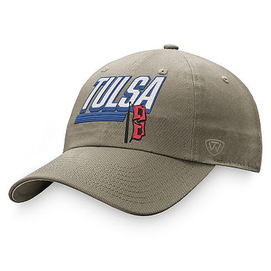 Men's Top of the World Khaki Tulsa Golden Hurricane Slice Adjustable Hat