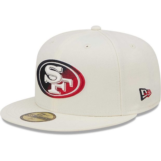 Men's New Era Cream San Francisco 49ers Chrome Dim 59FIFTY Fitted Hat