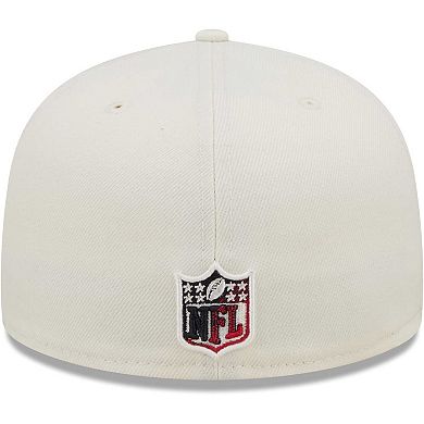 Men's New Era Cream San Francisco 49ers Chrome Dim 59FIFTY Fitted Hat