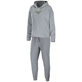 Women's WEAR by Erin Andrews Heather Gray Nashville Predators Logo Pullover Hoodie & Pants Sleep Set