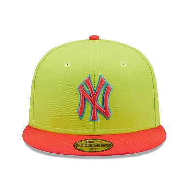 Men's New Era Green/Red New York Yankees Cyber Highlighter 59FIFTY Fitted Hat